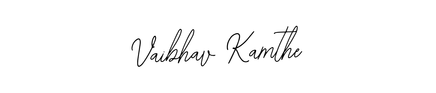 How to make Vaibhav Kamthe name signature. Use Bearetta-2O07w style for creating short signs online. This is the latest handwritten sign. Vaibhav Kamthe signature style 12 images and pictures png