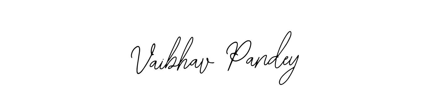 How to make Vaibhav Pandey name signature. Use Bearetta-2O07w style for creating short signs online. This is the latest handwritten sign. Vaibhav Pandey signature style 12 images and pictures png