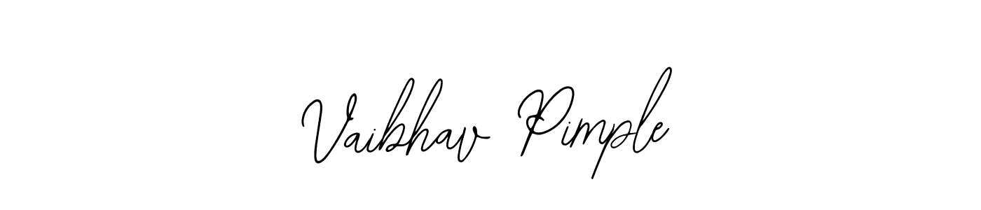 The best way (Bearetta-2O07w) to make a short signature is to pick only two or three words in your name. The name Vaibhav Pimple include a total of six letters. For converting this name. Vaibhav Pimple signature style 12 images and pictures png