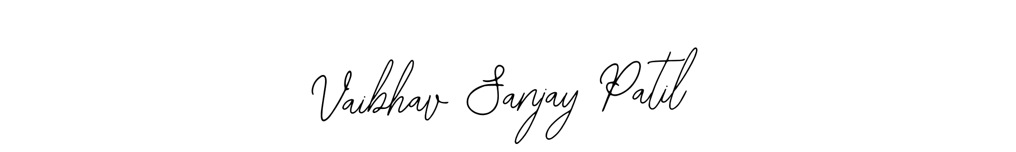 The best way (Bearetta-2O07w) to make a short signature is to pick only two or three words in your name. The name Vaibhav Sanjay Patil include a total of six letters. For converting this name. Vaibhav Sanjay Patil signature style 12 images and pictures png