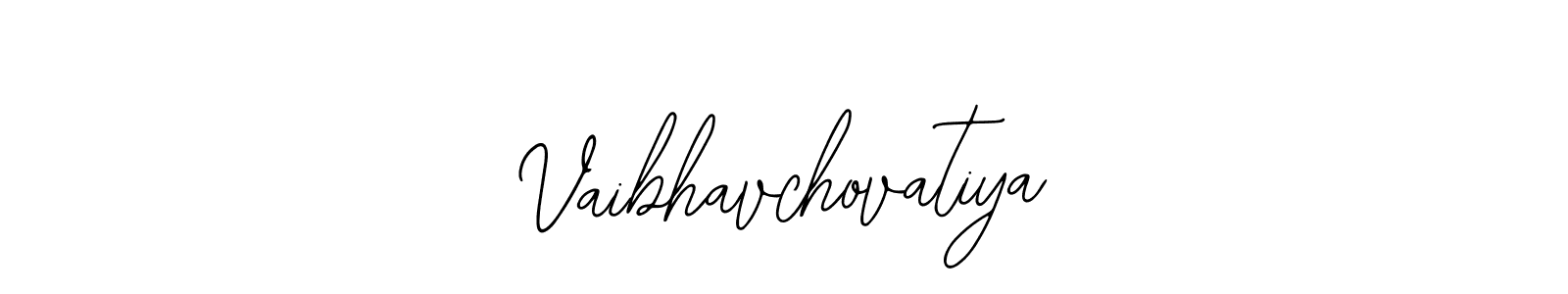 The best way (Bearetta-2O07w) to make a short signature is to pick only two or three words in your name. The name Vaibhavchovatiya include a total of six letters. For converting this name. Vaibhavchovatiya signature style 12 images and pictures png