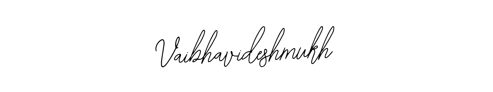 How to make Vaibhavideshmukh name signature. Use Bearetta-2O07w style for creating short signs online. This is the latest handwritten sign. Vaibhavideshmukh signature style 12 images and pictures png
