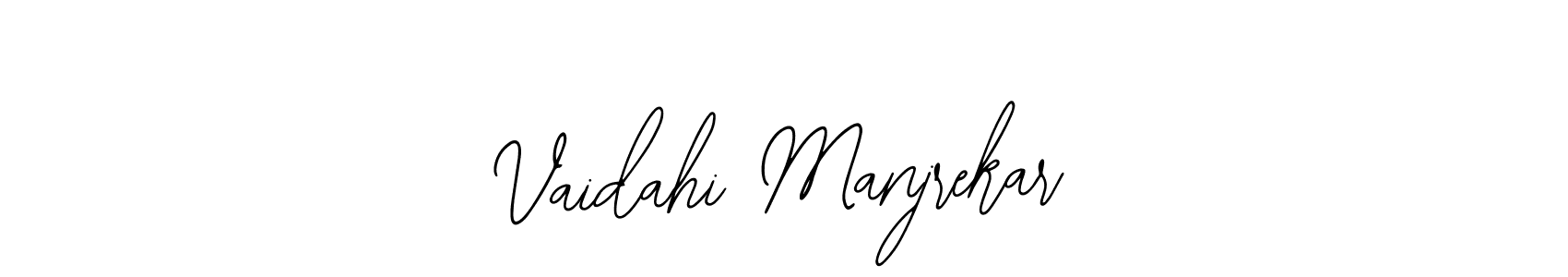 How to make Vaidahi Manjrekar name signature. Use Bearetta-2O07w style for creating short signs online. This is the latest handwritten sign. Vaidahi Manjrekar signature style 12 images and pictures png