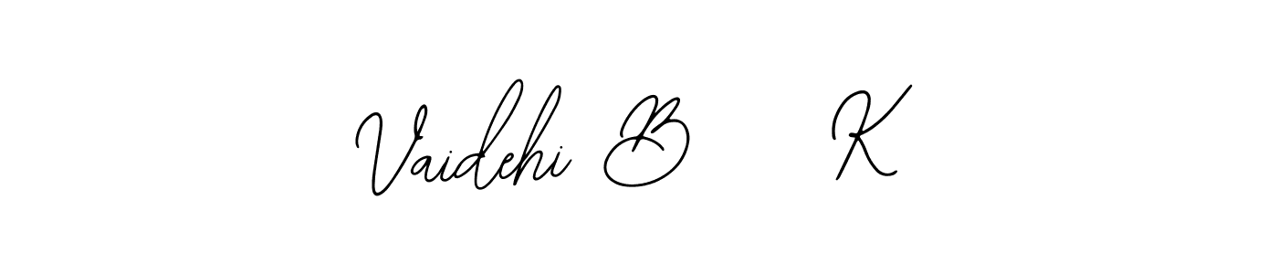 Check out images of Autograph of Vaidehi B    K name. Actor Vaidehi B    K Signature Style. Bearetta-2O07w is a professional sign style online. Vaidehi B    K signature style 12 images and pictures png