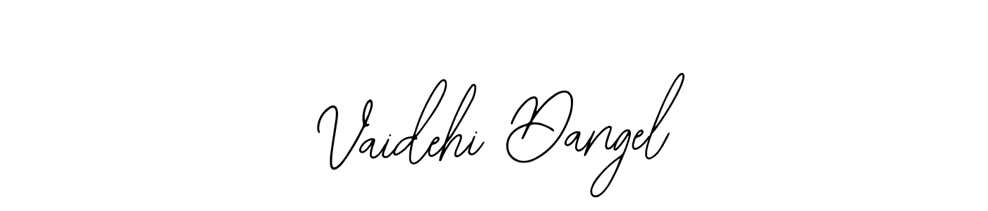 Also You can easily find your signature by using the search form. We will create Vaidehi Dangel name handwritten signature images for you free of cost using Bearetta-2O07w sign style. Vaidehi Dangel signature style 12 images and pictures png