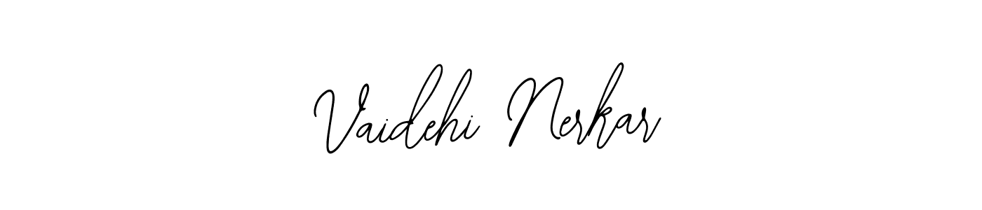 You should practise on your own different ways (Bearetta-2O07w) to write your name (Vaidehi Nerkar) in signature. don't let someone else do it for you. Vaidehi Nerkar signature style 12 images and pictures png