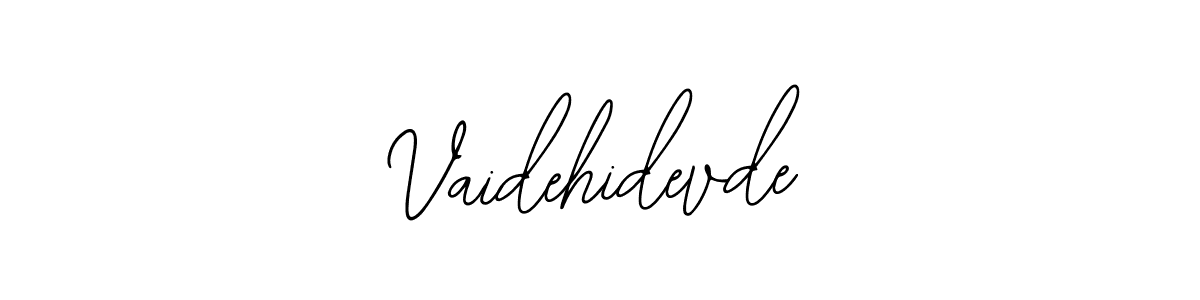 It looks lik you need a new signature style for name Vaidehidevde. Design unique handwritten (Bearetta-2O07w) signature with our free signature maker in just a few clicks. Vaidehidevde signature style 12 images and pictures png