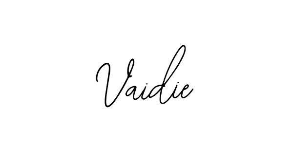 How to make Vaidie name signature. Use Bearetta-2O07w style for creating short signs online. This is the latest handwritten sign. Vaidie signature style 12 images and pictures png