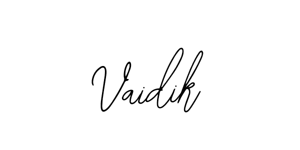 Create a beautiful signature design for name Vaidik. With this signature (Bearetta-2O07w) fonts, you can make a handwritten signature for free. Vaidik signature style 12 images and pictures png