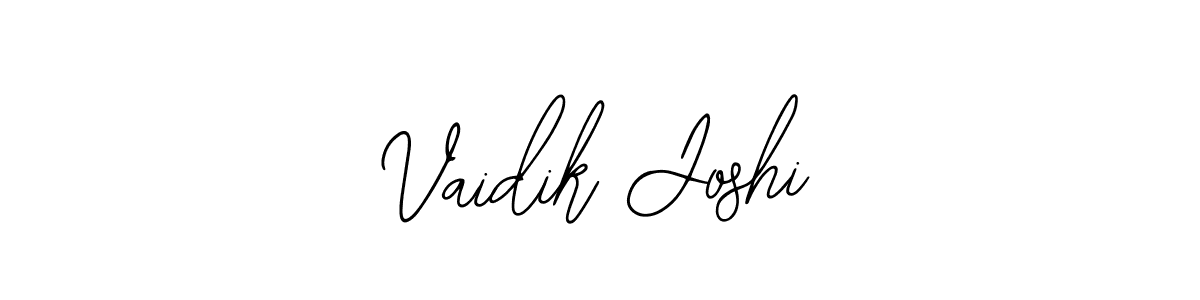 This is the best signature style for the Vaidik Joshi name. Also you like these signature font (Bearetta-2O07w). Mix name signature. Vaidik Joshi signature style 12 images and pictures png