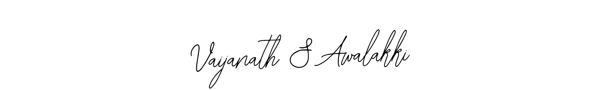 Use a signature maker to create a handwritten signature online. With this signature software, you can design (Bearetta-2O07w) your own signature for name Vaijanath S Awalakki. Vaijanath S Awalakki signature style 12 images and pictures png