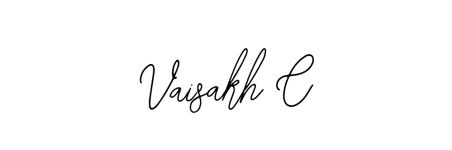 How to make Vaisakh C name signature. Use Bearetta-2O07w style for creating short signs online. This is the latest handwritten sign. Vaisakh C signature style 12 images and pictures png