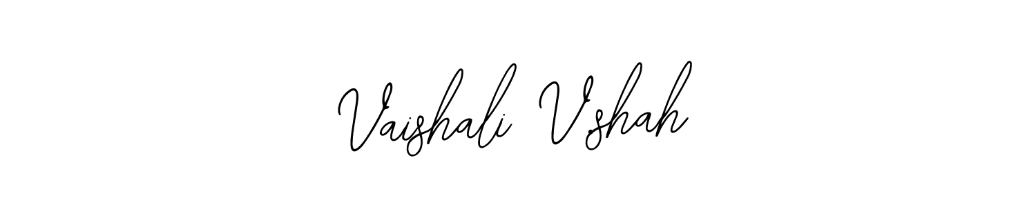 How to make Vaishali V.shah signature? Bearetta-2O07w is a professional autograph style. Create handwritten signature for Vaishali V.shah name. Vaishali V.shah signature style 12 images and pictures png