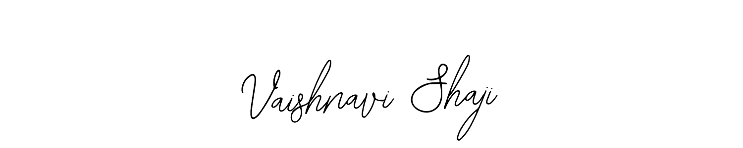 You should practise on your own different ways (Bearetta-2O07w) to write your name (Vaishnavi Shaji) in signature. don't let someone else do it for you. Vaishnavi Shaji signature style 12 images and pictures png