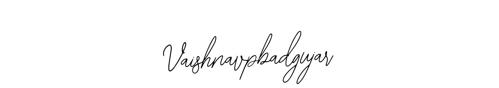 How to make Vaishnavpbadgujar name signature. Use Bearetta-2O07w style for creating short signs online. This is the latest handwritten sign. Vaishnavpbadgujar signature style 12 images and pictures png