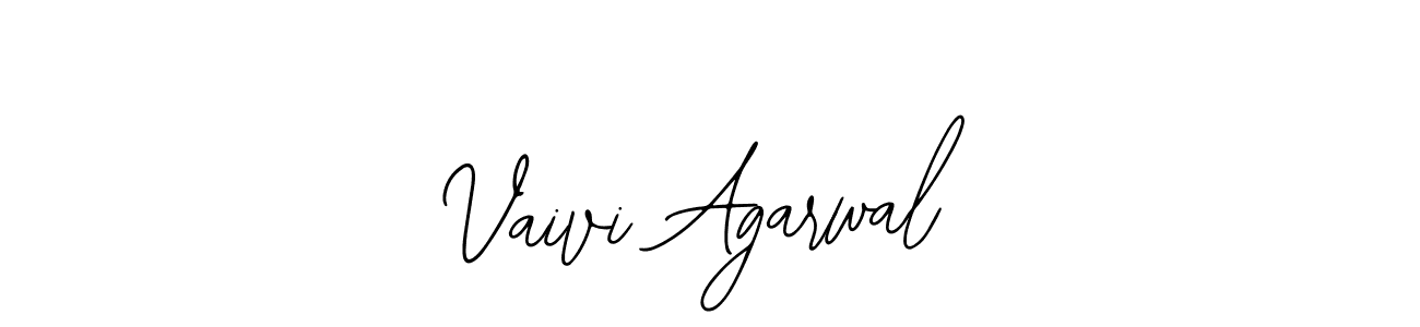 How to make Vaivi Agarwal name signature. Use Bearetta-2O07w style for creating short signs online. This is the latest handwritten sign. Vaivi Agarwal signature style 12 images and pictures png