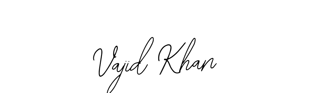 How to make Vajid Khan signature? Bearetta-2O07w is a professional autograph style. Create handwritten signature for Vajid Khan name. Vajid Khan signature style 12 images and pictures png