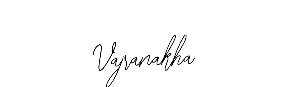 How to make Vajranakha name signature. Use Bearetta-2O07w style for creating short signs online. This is the latest handwritten sign. Vajranakha signature style 12 images and pictures png