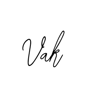 How to make Vak signature? Bearetta-2O07w is a professional autograph style. Create handwritten signature for Vak name. Vak signature style 12 images and pictures png