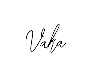 How to make Vaka signature? Bearetta-2O07w is a professional autograph style. Create handwritten signature for Vaka name. Vaka signature style 12 images and pictures png