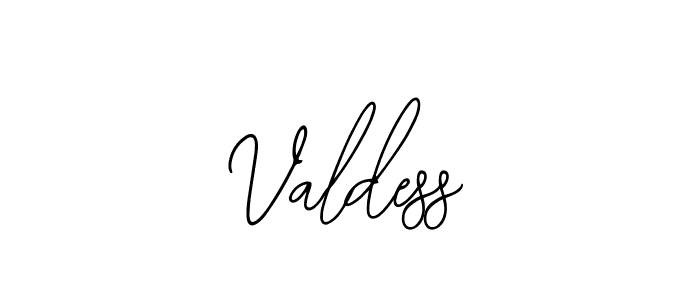 Design your own signature with our free online signature maker. With this signature software, you can create a handwritten (Bearetta-2O07w) signature for name Valdess. Valdess signature style 12 images and pictures png