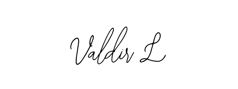 Design your own signature with our free online signature maker. With this signature software, you can create a handwritten (Bearetta-2O07w) signature for name Valdir L. Valdir L signature style 12 images and pictures png