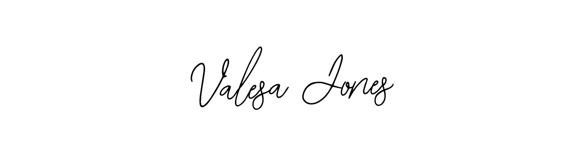 How to make Valesa Jones name signature. Use Bearetta-2O07w style for creating short signs online. This is the latest handwritten sign. Valesa Jones signature style 12 images and pictures png