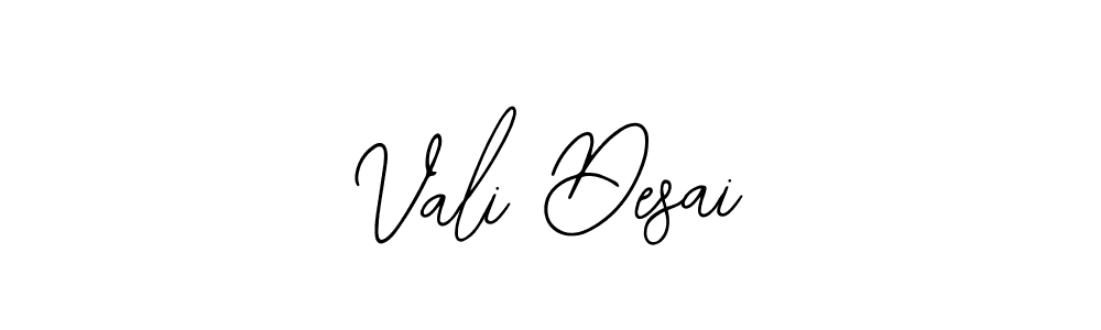 Use a signature maker to create a handwritten signature online. With this signature software, you can design (Bearetta-2O07w) your own signature for name Vali Desai. Vali Desai signature style 12 images and pictures png