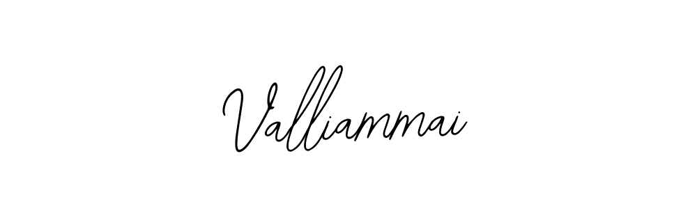 Make a beautiful signature design for name Valliammai. With this signature (Bearetta-2O07w) style, you can create a handwritten signature for free. Valliammai signature style 12 images and pictures png