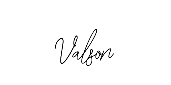 Design your own signature with our free online signature maker. With this signature software, you can create a handwritten (Bearetta-2O07w) signature for name Valson. Valson signature style 12 images and pictures png