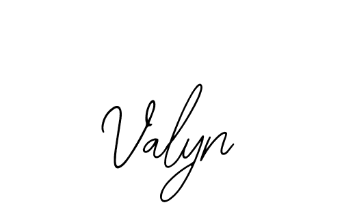 How to make Valyn name signature. Use Bearetta-2O07w style for creating short signs online. This is the latest handwritten sign. Valyn signature style 12 images and pictures png