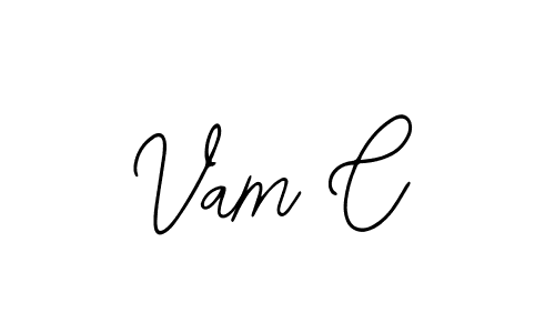 How to make Vam C name signature. Use Bearetta-2O07w style for creating short signs online. This is the latest handwritten sign. Vam C signature style 12 images and pictures png