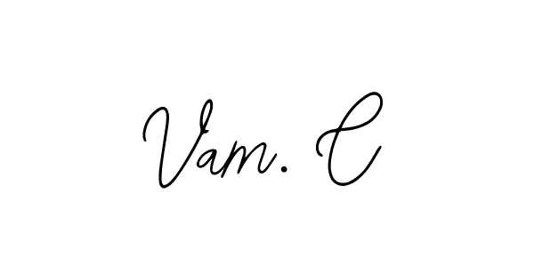 Create a beautiful signature design for name Vam. C. With this signature (Bearetta-2O07w) fonts, you can make a handwritten signature for free. Vam. C signature style 12 images and pictures png