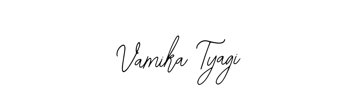 How to make Vamika Tyagi name signature. Use Bearetta-2O07w style for creating short signs online. This is the latest handwritten sign. Vamika Tyagi signature style 12 images and pictures png