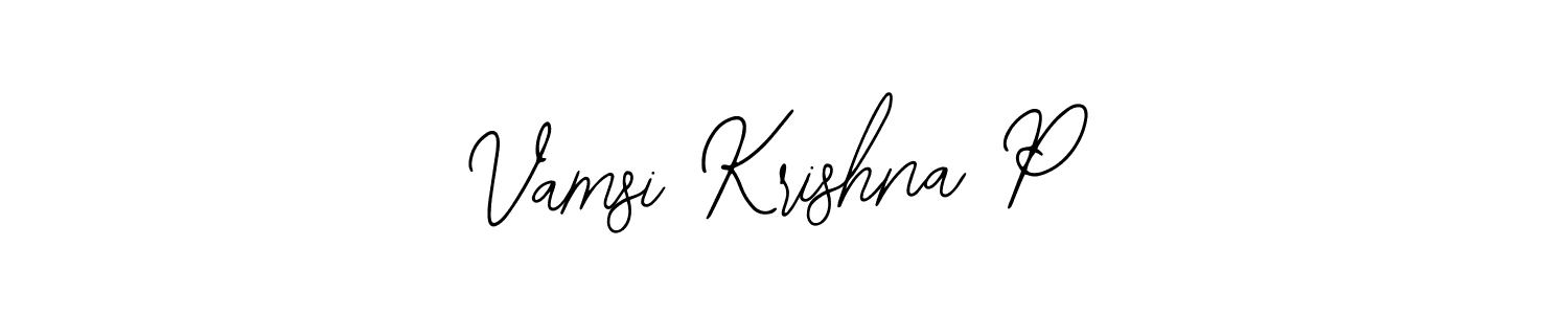 Also we have Vamsi Krishna P name is the best signature style. Create professional handwritten signature collection using Bearetta-2O07w autograph style. Vamsi Krishna P signature style 12 images and pictures png