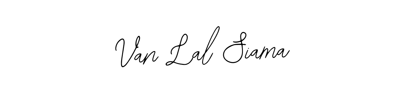 Use a signature maker to create a handwritten signature online. With this signature software, you can design (Bearetta-2O07w) your own signature for name Van Lal Siama. Van Lal Siama signature style 12 images and pictures png