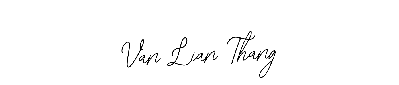 You should practise on your own different ways (Bearetta-2O07w) to write your name (Van Lian Thang) in signature. don't let someone else do it for you. Van Lian Thang signature style 12 images and pictures png