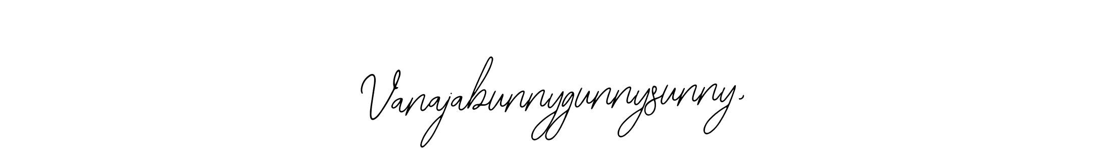 Use a signature maker to create a handwritten signature online. With this signature software, you can design (Bearetta-2O07w) your own signature for name Vanajabunnygunnysunny,. Vanajabunnygunnysunny, signature style 12 images and pictures png