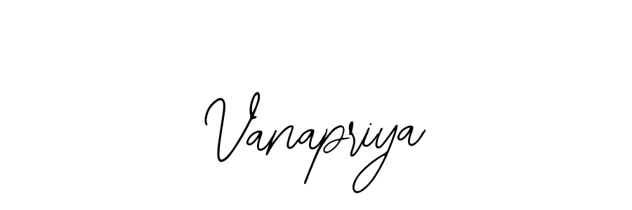 How to make Vanapriya name signature. Use Bearetta-2O07w style for creating short signs online. This is the latest handwritten sign. Vanapriya signature style 12 images and pictures png