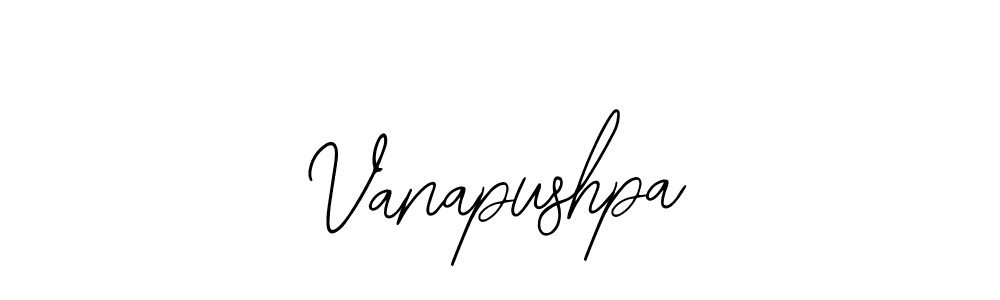 You should practise on your own different ways (Bearetta-2O07w) to write your name (Vanapushpa) in signature. don't let someone else do it for you. Vanapushpa signature style 12 images and pictures png