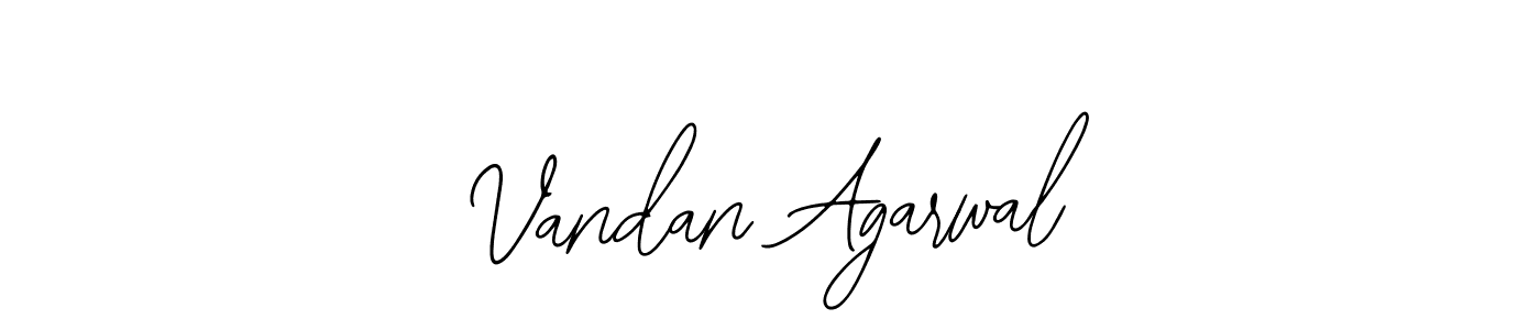 You should practise on your own different ways (Bearetta-2O07w) to write your name (Vandan Agarwal) in signature. don't let someone else do it for you. Vandan Agarwal signature style 12 images and pictures png