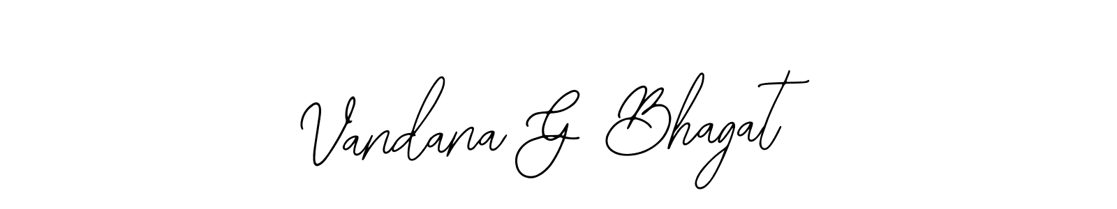 Use a signature maker to create a handwritten signature online. With this signature software, you can design (Bearetta-2O07w) your own signature for name Vandana G Bhagat. Vandana G Bhagat signature style 12 images and pictures png