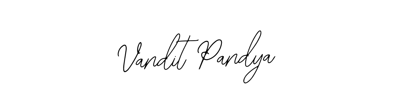 Also You can easily find your signature by using the search form. We will create Vandit Pandya name handwritten signature images for you free of cost using Bearetta-2O07w sign style. Vandit Pandya signature style 12 images and pictures png