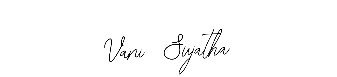 This is the best signature style for the Vani  Sujatha name. Also you like these signature font (Bearetta-2O07w). Mix name signature. Vani  Sujatha signature style 12 images and pictures png