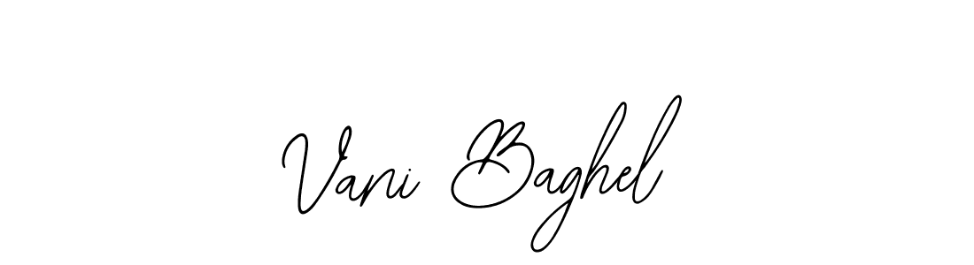 How to make Vani Baghel name signature. Use Bearetta-2O07w style for creating short signs online. This is the latest handwritten sign. Vani Baghel signature style 12 images and pictures png