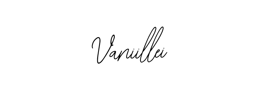 How to make Vaniillei name signature. Use Bearetta-2O07w style for creating short signs online. This is the latest handwritten sign. Vaniillei signature style 12 images and pictures png