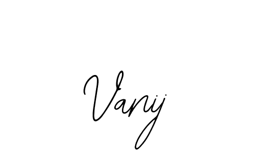 Use a signature maker to create a handwritten signature online. With this signature software, you can design (Bearetta-2O07w) your own signature for name Vanij. Vanij signature style 12 images and pictures png