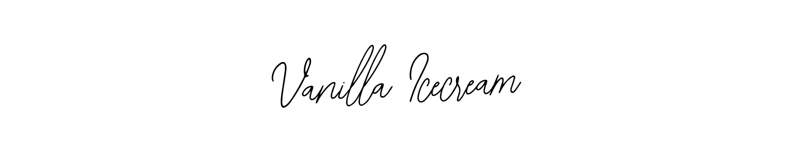 Use a signature maker to create a handwritten signature online. With this signature software, you can design (Bearetta-2O07w) your own signature for name Vanilla Icecream. Vanilla Icecream signature style 12 images and pictures png