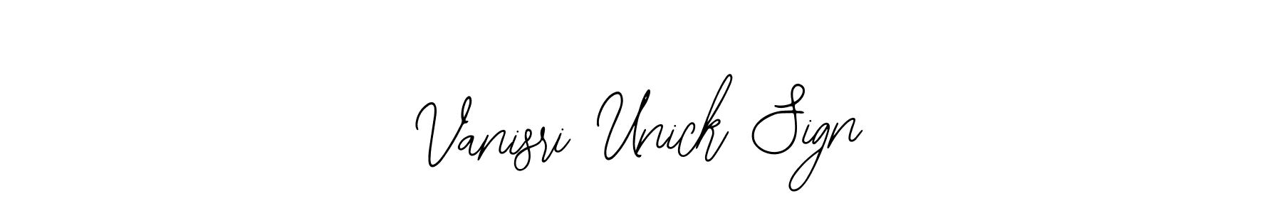Make a beautiful signature design for name Vanisri Unick Sign. Use this online signature maker to create a handwritten signature for free. Vanisri Unick Sign signature style 12 images and pictures png