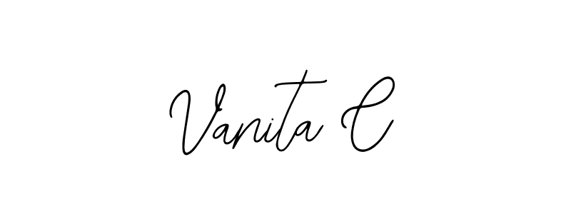 Use a signature maker to create a handwritten signature online. With this signature software, you can design (Bearetta-2O07w) your own signature for name Vanita C. Vanita C signature style 12 images and pictures png